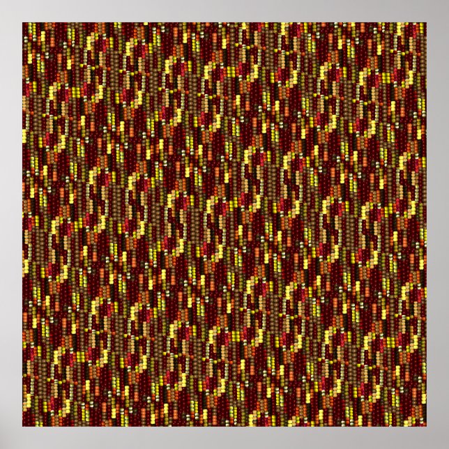 Indian Corn Pattern for Autumn Poster (Front)