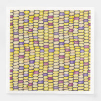 Indian Corn Watercolor Pattern Dinner Napkins