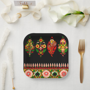 Indian Cotton Fabric  Paper Plate