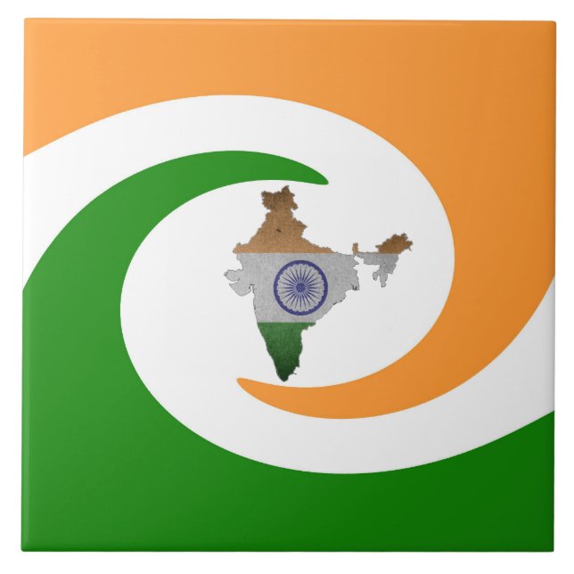 Indian country flag tile (Front)