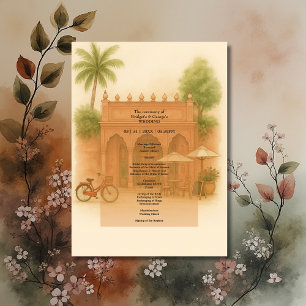 Indian Courtyard Destination wedding program Menu