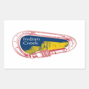 Indian Creek Climbing Carabiner Rectangular Sticker