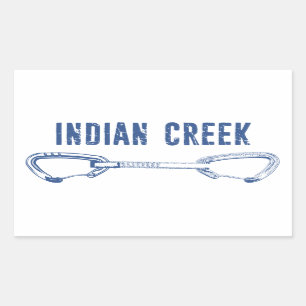 Indian Creek Climbing Quickdraw Rectangular Sticker