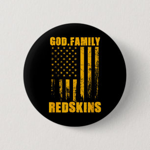 Indian Creek Redskins God. Family. Vintage Usa Fla 6 Cm Round Badge