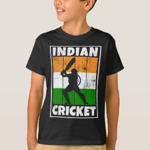 Indian Cricket Fan Flag Of India Cricket T-Shirt