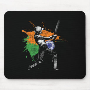 Indian Cricket Game - Cricketer Tsman Tting Cricke Mouse Mat
