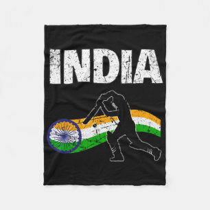 Indian Cricket Jersey For Youth Kids Men Women Fleece Blanket