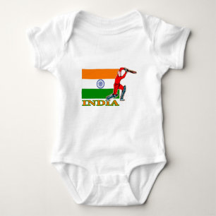 Indian Cricket Player Baby Bodysuit