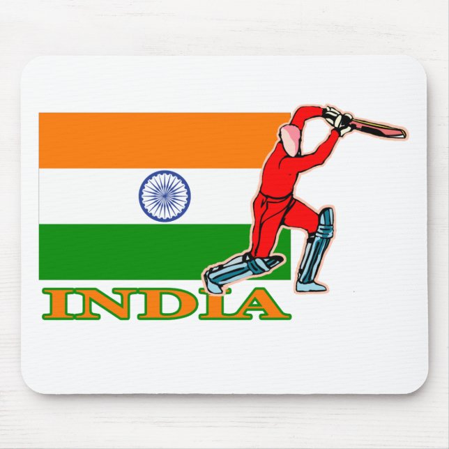 Indian Cricket Player Mouse Mat (Front)