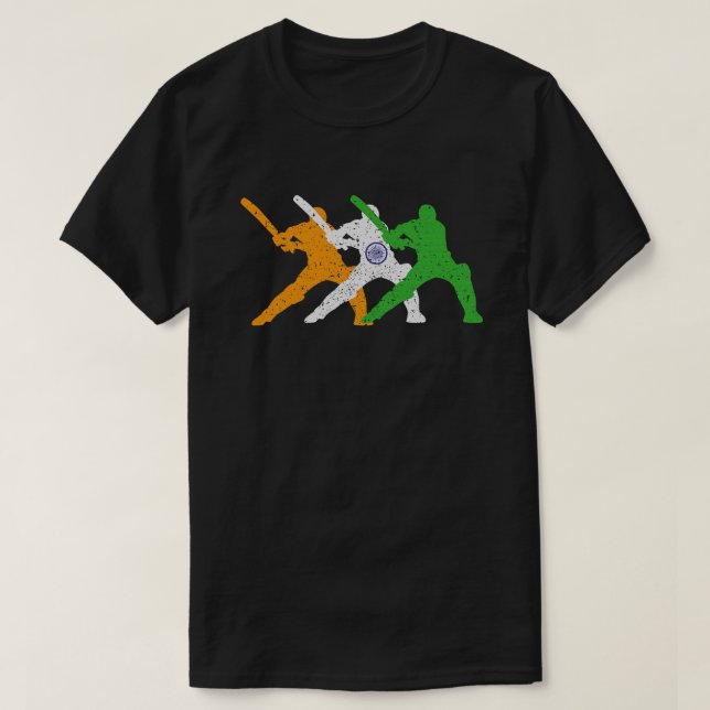 Indian Cricket Supporters Jersey India Cricket Fan T-Shirt (Design Front)