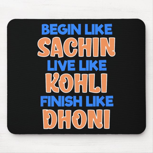 Indian Cricket Team Fan Supporter Jersey  Mouse Mat (Front)
