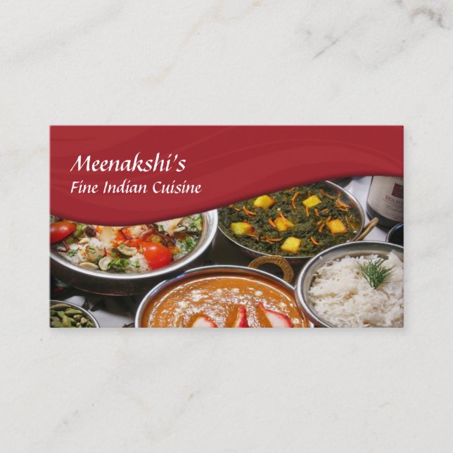 Indian Cuisine Business Card (Front)