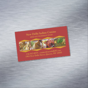 Indian Cuisine Magnetic Business Card
