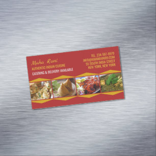Indian Cuisine Magnetic Business Card