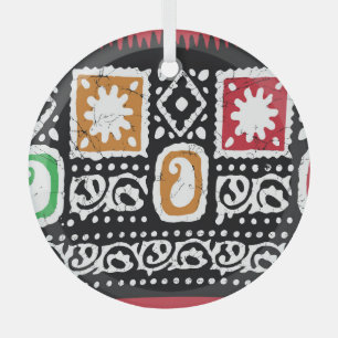 Indian Culture: Traditional Art Design Glass Tree Decoration