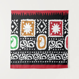 Indian Culture: Traditional Art Design Tapestry
