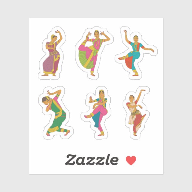 Indian Dancing Stickers (Sheet)