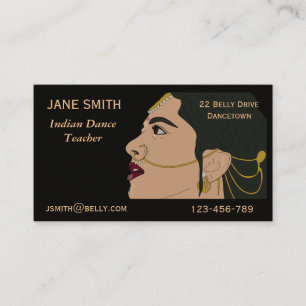 Indian Dancing teacher dance teacher dance studio Business Card