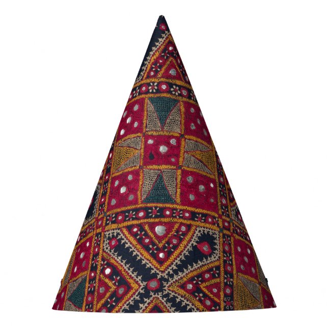 Indian Decorative Art Print Party Hat (Front)