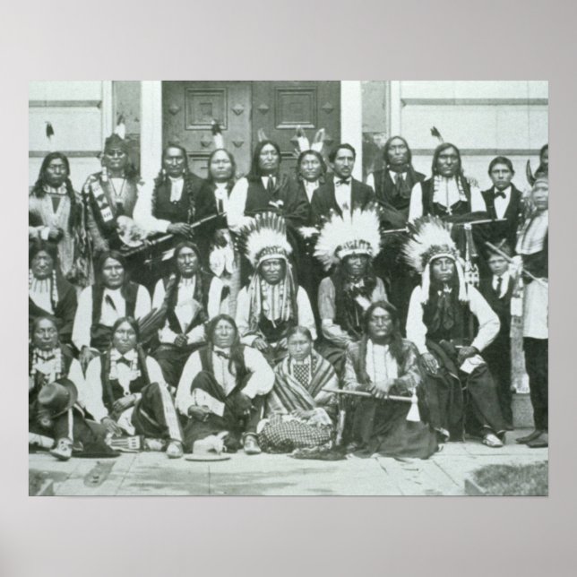 Indian delegation of Sioux leaders in Washington D Poster (Front)