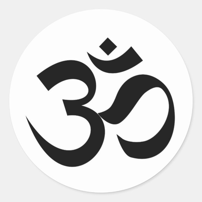 Indian Dharmic religion sacred symbol mantra Hindu Classic Round Sticker (Front)
