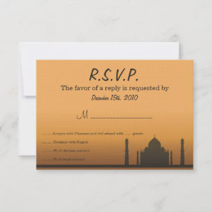 Indian Dream Wedding RSVP Card