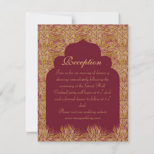 Indian elegant floral gold invitation