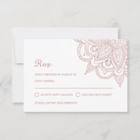 Indian Elegant Rose Gold Mehndi Hindu Wedding