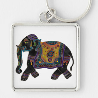 Indian Elephant Art Key Chain