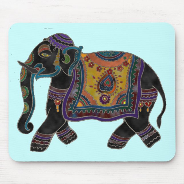 Indian Elephant Art Mousepad (Front)