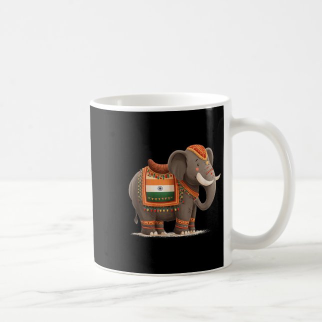 Indian Elephant Costume For Elephants And Animals  Coffee Mug (Right)