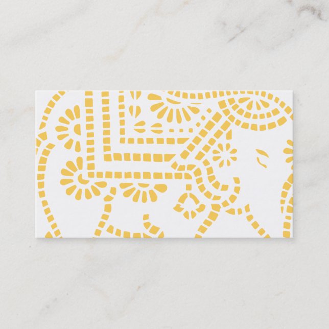 Indian Elephant Design Business Card (Front)