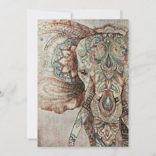 Indian Elephant Invitation