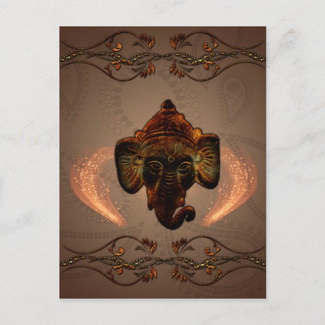 Indian elephant postcard (Front)