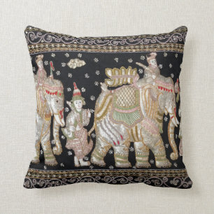 Indian Elephant Tapestry Cushion