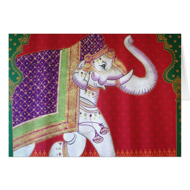 Indian elephant traditional art (Front Horizontal)