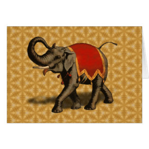 Indian Elephant w/Red Cloth