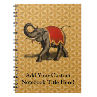Indian Elephant w/Red Cloth Notebook