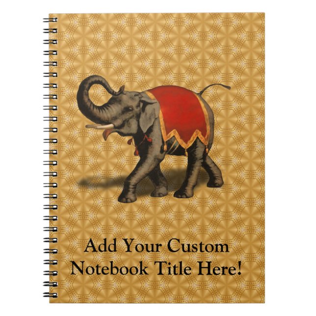 Indian Elephant w/Red Cloth Notebook (Front)