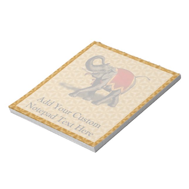 Indian Elephant w/Red Cloth Notepad (Rotated)