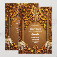 Indian elephants gold traditional Hindu bridal