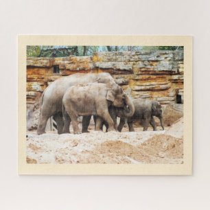 Indian elephants jigsaw puzzle