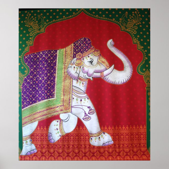 Indian elephants poster (Front)