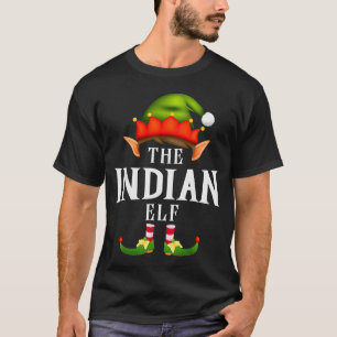 Indian Elf Group Funny Christmas Pajama Party  T-Shirt