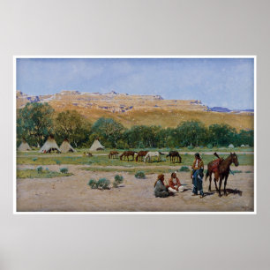 Indian Encampment 1901 by Henry Farny Poster