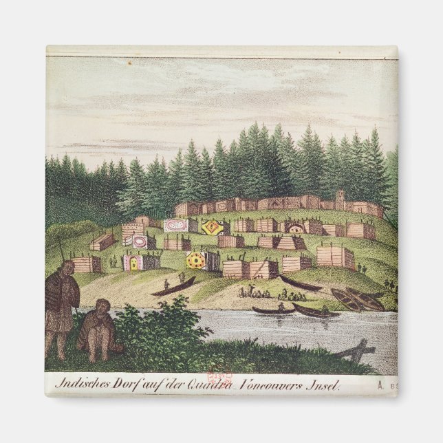 Indian Encampment on Quadra Island Magnet (Front)