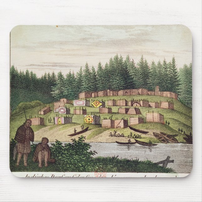Indian Encampment on Quadra Island Mouse Mat (Front)