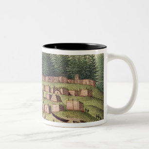Indian Encampment on Quadra Island Two-Tone Coffee Mug