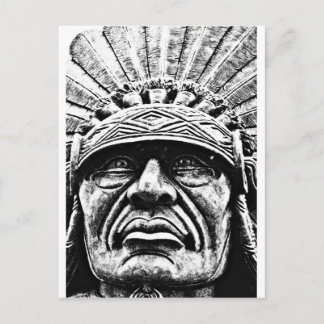 Indian face postcard