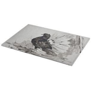 Indian Fantail Pigeon Eyeliner Hen Cutting Board